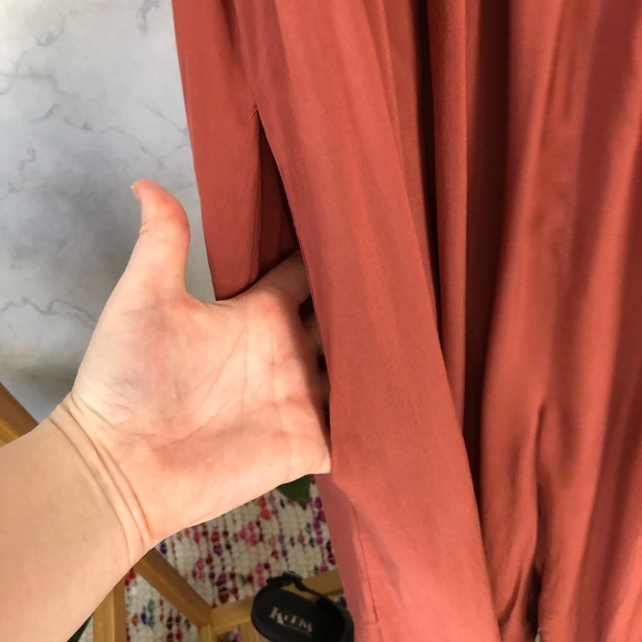 UO silence + noise Rust Wide Leg Crop Jumpsuit - Picture 4 of 7